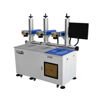 Three Head 20W Fiber Laser Engraver , Multipurpose Laser Marking Equipment