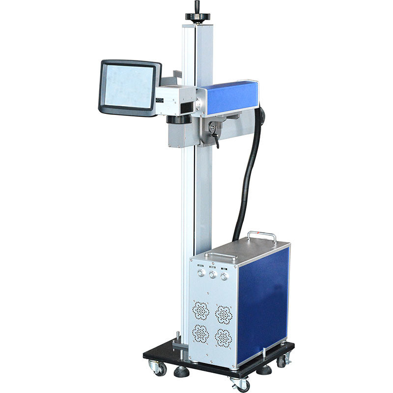 30W 50W Flying Laser Marking Machine Practical With Air Cooling